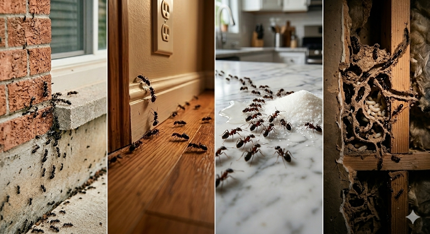 How ants enter and spread inside a home