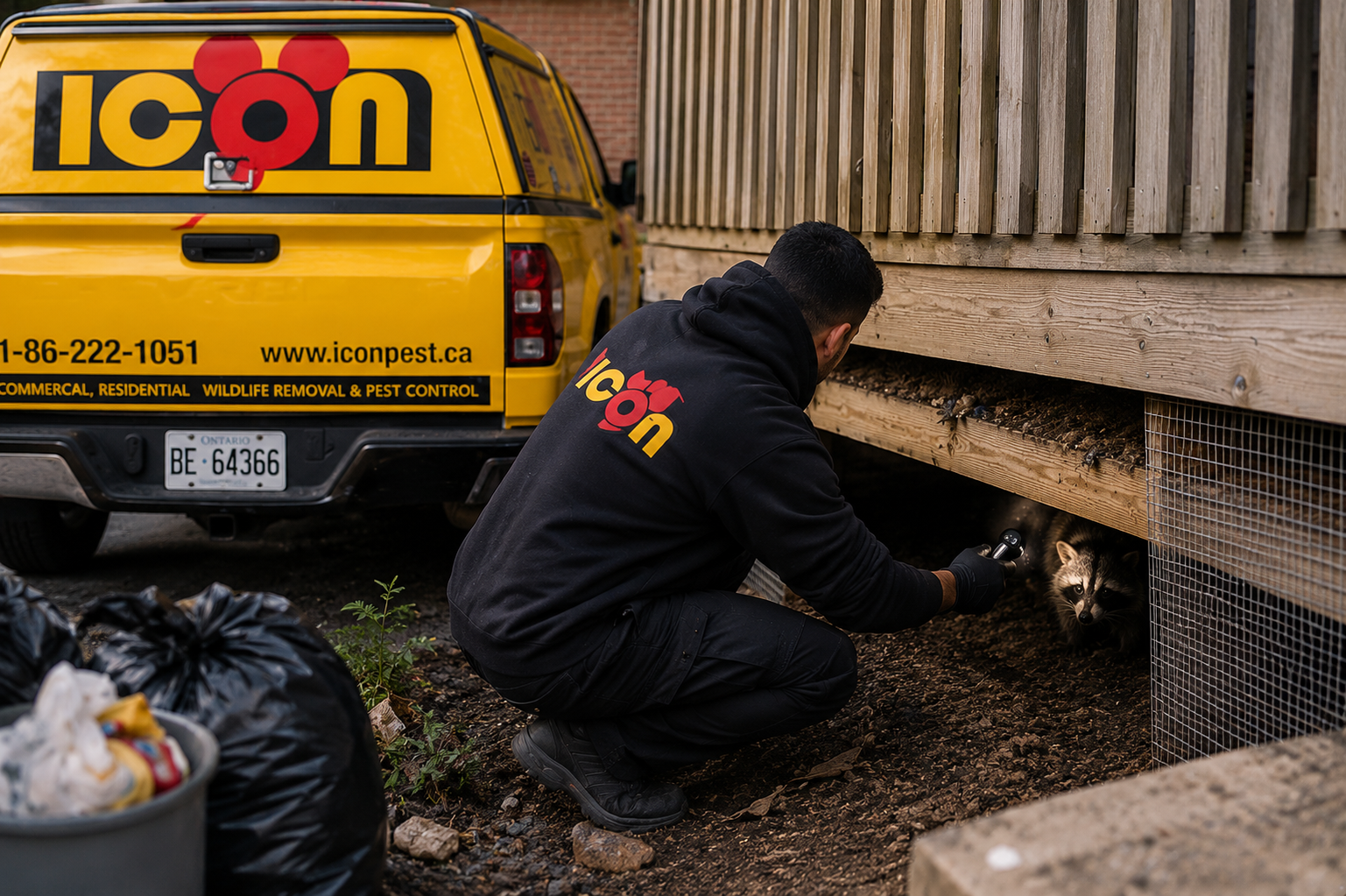 Raccoon Dead Removal by Icon Pest